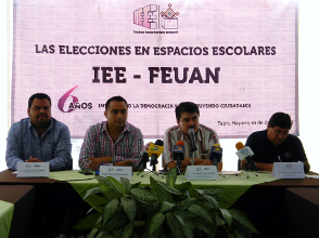 Ejemplar ejercicio c&iacute;vico electoral estudiantil en la UAN
