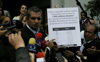 Propone PRI millonarias prerrogativas para damnificados por sismo